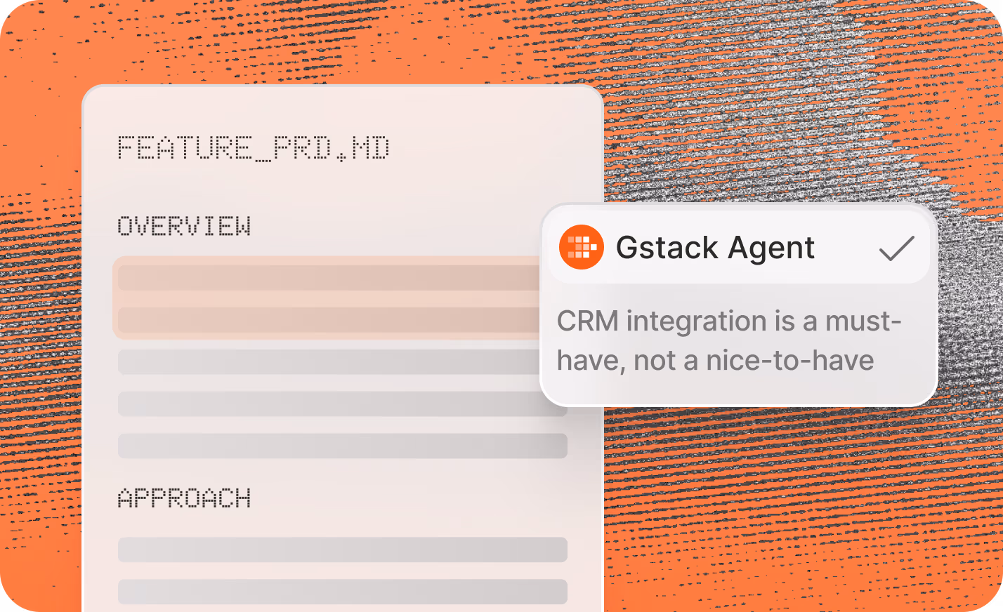 Feature PRD with an agent comment on the plan