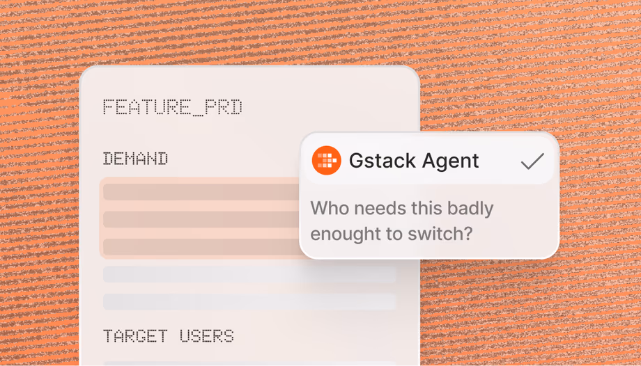 Gstack Agent reviewing a feature PRD and asking who needs this badly enough to switch